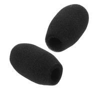 TOYANDONA 2pcs Microphone Covers Noise Reduction Sponge Protector for Lapel Mic Compatible with Various Styles Easy to Install Clean for Meetings Teaching Speeches