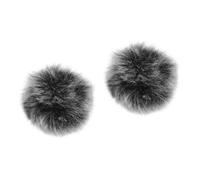 TOYANDONA 2pcs Microphone Windscreen Muff Cover Fluffy Windproof Cover for Tv Filming Noise Filtering Easy Install