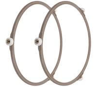 TOYANDONA 2pcs Microwave Turntable Roller Rings Medium round Oven Tray Holder Plastic Support for Glass Plates Rotating Replacement Accessories for Microwave Ovens