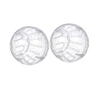TOYANDONA 2pcs Mini Hamster Running Balls Stand, 10cm Plastic Exercise Wheels for Small Pets Cage, Hamster and Gerbil Activity Toys for Indoor Pet Fitness