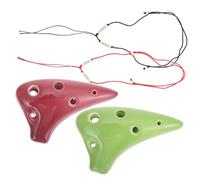 TOYANDONA 2pcs Mini Ocarina Musical Instruments Flute Necklace for Boys and Girls Lightweight and Portable Ethnic Instrument for Beginners and Music
