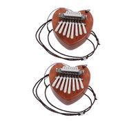 TOYANDONA 2pcs Mini Tone Thumb Piano Kalimba Portable Finger Piano for Beginners Adults Music Lovers with Lanyard Compact Lightweight Musical Instrument Gift