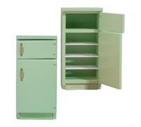 TOYANDONA 2pcs Miniature Kitchen Refrigerator Model for Dollhouse Scene Props Retro Style Tiny Fridge with Detailed Craftsmanship Compact Portable Design for Playhouse and Creative