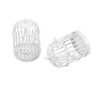 TOYANDONA 2pcs Miniature Metal Birdcage with Door Dollhouse Furniture Accessory for Fairy Garden Micro Landscape Vintage Style Home Desktop Decor