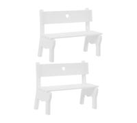 TOYANDONA 2pcs Miniature Park Bench Realistic Fairy Garden Furniture for Dollhouses and Micro Landscapes Durable and Charming Decor for Home Office