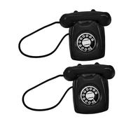 TOYANDONA 2pcs Miniature Vintage Telephone Decor Retro Dollhouse Furniture Accessories Realistic Old Fashioned Phone Model for Creative Bedroom Scene Props and Craft Collectors
