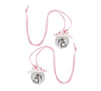 TOYANDONA 2pcs Mirror Ball Car Hanging Ornaments Cowboy Hat Design Disco Mirror Balls with Hook for Car and Decor Easy to Install and Cute Accessories for Unique and Home Decoration