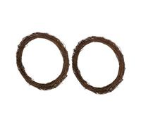TOYANDONA 2pcs Natural Rattan Grapevine Wreaths Rustic Vine Branch Circles for DIY Crafting Lightweight Plain Twig Garland for Christmas Wedding Wall and Front Door Hanging Decor