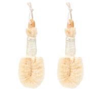 TOYANDONA 2pcs Natural Sisal Jute Body Scrub Brush for Effective Exfoliation and Dirt Removal, Made with Sturdy Jute Rope and Wood, Bath Brush for Gentle Skin Care and Refreshing Shower