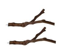 TOYANDONA 2pcs Natural Wood Bird Stand Stick for Budgies Parrots Perch Rod with Rough Surface Slip Training for Cage Use Durable Standing Bar Plaything for Birds