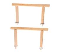 TOYANDONA 2pcs Natural Wooden Bird Perch Stand for Parrots Cockatiels Durable Branch Cage Accessory Easy to Install Provides Foot Exercise and Play Space for Birds