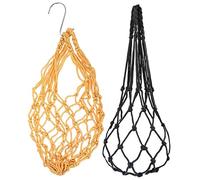 TOYANDONA 2pcs Net Bag Chicken Vegetable Fruit Holder with Hook Poultry Feeding Tool for Hens Chicken Coop for Cabbage Corn and More