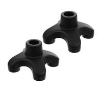 TOYANDONA 2pcs Nonslip Quad Walking Cane Tips Replacement Rubber 4 Prong Self Standing Base for Elderly Walking Stick Stability and Support