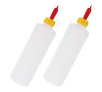 TOYANDONA 2pcs Nursing Bottles 400ml Plastic Lamb Feeding Bottles for Puppy and Young Livestock, Easy to Carry with Mother’s Nursing Mimic Design for Pet Care and Farm Animal Feeding