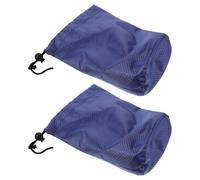 TOYANDONA 2Pcs Nylon Drawstring Stuff Sacks for Down Jacket Storage and Compression, Portable Travel Packing Bags with Rhombus Pattern and Round Bottom 11Cm X 20Cm