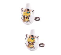 TOYANDONA 2pcs Ocarina Music Instrument Portable Decor Desktop Ornaments for Beginner Professional Performer Tiger Pattern Animal Print