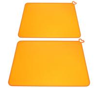 TOYANDONA 2pcs Orange Silicone Non-slip Mats Pads for 3d Printer Accessories, Compact Photosensitive Anti-skid Pads Suitable for Dlp Sla 3d Printing