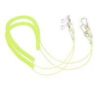 TOYANDONA 2pcs Parrot Flight Training Leash Set with Elastic Spring Steel, 3-meter Bird Harness Rope for Outdoor Use, Green Pet Bird Fly Training Supplies with Foot Ring