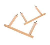 TOYANDONA 2pcs Parrot Perch Bird Cage Branch Portable Easy Installation Wooden Stand 9.82x5.11x5.11in Exercise and Playing Time inside The Cage Pet Birds