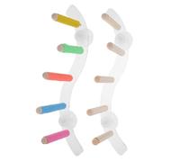 TOYANDONA 2PCS Parrot Perch with Strong Suction Cup Base Portable Window Ladder Stand for Parakeet Conure Cockatiel African Grey Lightweight Travel Friendly Bird Climbing Platform