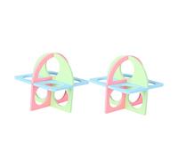 TOYANDONA 2pcs Pet Hamster Fitness Circle Toys Hamster Exercise Ring Toy Set Random