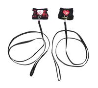 TOYANDONA 2pcs Pet Harness and Leash for Small Animals Red Black Adjustable Breathable Vest for Guinea Pig Chinchilla Rabbit Outdoor Walks