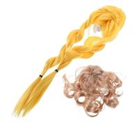 TOYANDONA 2pcs Pet Wig for Dogs Cats Goosish Wig Wavy Twisted Braids Synthetic Hair Comfortable for Festive Dressing