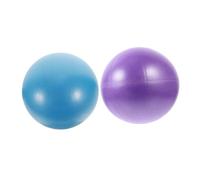 TOYANDONA 2pcs Pilates Core Strengthening Balls for Fitness and Balance Training PVC Mini Exercise Yoga Balls for Pregnancy Workouts and Physical Therapy with Pump Purple and Blue