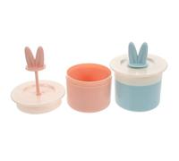 TOYANDONA 2pcs Pink Bunny Ear Foam Pump Bottle Plastic Cosmetic Jar for Rich Foam Creation and Versatile Use, Skincare Routine Tool for Household and Travel