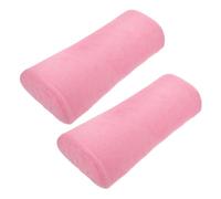 TOYANDONA 2pcs Pink Fabric Semicircular Hand Rest for Manicure Table with Ergonomic Hand Support and High Resilience, Gentle the Touch Nail Salon Accessory for Nail Techs and Clients