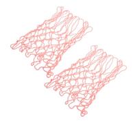 TOYANDONA 2pcs Pink Glow in The Dark Basketball Nets 50cm Replacement Luminous Hoop Netting for Indoor Outdoor Basketball Goal Frame Accessories for Backyard Pool