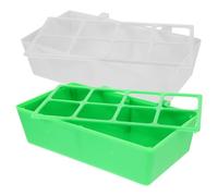 TOYANDONA 2pcs Plastic Bird Food Holder Feeder Bowls for Parakeet and Small Pets Hanging Installation Sturdy Design Suitable for Young Birds Learning to Eat or Home Use