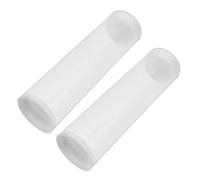 TOYANDONA 2pcs Plastic Shuttlecock Storage Tube with Lid, Space Efficient and Dustproof Badminton Ball Holder for Outdoor and Traveling Use