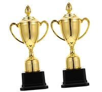 TOYANDONA 2pcs Plastic Trophy First Place Award for Sports Competitions and Games Durable Lightweight Trophy for Boys and Recognition for Achievements