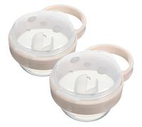 TOYANDONA 2pcs Portable Case with Hook, Travel Pacifier Holder Storage Box for Hygiene and On-The-go Use, Cute Panda Design