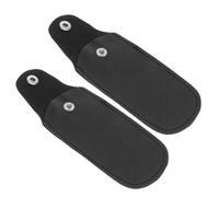 TOYANDONA 2pcs Portable Harmonica Case Black Imitation Leather Lightweight Harmonica Bag Protective Cover for 10 Hole Blues Suitable for Beginners