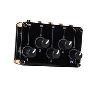 TOYANDONA 2pcs Portable Line Mixer for Stereo Audio Mixing Compact Pocket Design for Live Sound and Studio Use