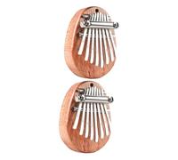 TOYANDONA 2pcs Portable Mini Kalimba Thumb Piano Musical Instrument for Beginner Finger Piano Eight-tone for Boys and Girls Practice