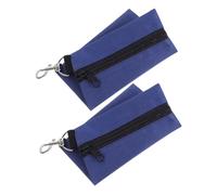 TOYANDONA 2pcs Portable Nylon Golf Tee Holder Pouch with Strong Zipper and Swivel Clasp Compact Organizer Case for Golf Accessories