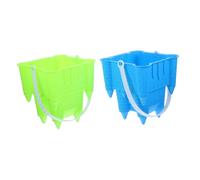 TOYANDONA 2Pcs Portable Octagonal Castle Buckets Snow and Sand Lightweight Outdoor Play Accessories for Random Color Thickened Design Random Color