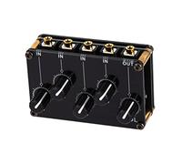 TOYANDONA 2pcs Portable Pocket Audio Mixer Mixer Inputs for Professional Stereo Line Mixing in Home Studio Live Performance