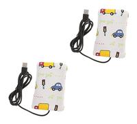 TOYANDONA 2pcs Portable Warmer Bag for Bottles USB Insulated Nursing Bottle Heater Efficient Heat Preservation for Travel Home Use Safe Wear-Resistant Design