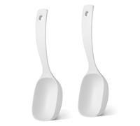 TOYANDONA 2pcs PP Soup Ladle Sturdy Rustproof Kitchen Serving Spoons with Long Handle for Soup Porridge Rice Cooking and Serving in Home Restaurant