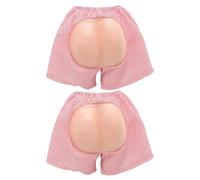 TOYANDONA 2pcs Prank Pants Fake Butt Shorts for Beach Masquerade Wedding Celebration Accessory Comfortable Wear Funny Costume Prop Multi