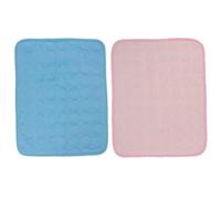 TOYANDONA 2Pcs Rabbit Cooling Mat for Small Pets Summer Physical Cooling Pad with Rapid Heat Dissipation Washable Scratch-resistant Polyester Cloth Nest for Hamsters Guinea Pigs Chinchillas