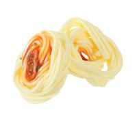 TOYANDONA 2pcs Realistic Faux Spaghetti Noodle Models with Beef Sauce Simulation Props for Restaurant Display Party Decor Theatrical Use PVC Fake Food Ornaments