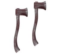 TOYANDONA 2pcs Realistic Plastic Axe Prop for Halloween Pirate Costume Lightweight Safe Fake Axe for Cosplay Stage Performance Party Decoration