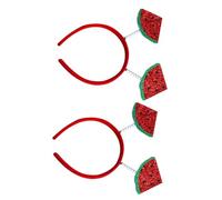TOYANDONA 2PCS Realistic Watermelon Headbands Cloth Carnival Hairbands for Childrens Holiday Parties Fun Summer Festival Hair Accessories Adorable Fruit Bopper Headpiece for Festive Events