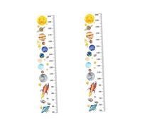 TOYANDONA 2pcs Removable Self-Adhesive Height Measuring Wall Sticker for Boy Girl Room Growth Chart Decal for Home Bedroom Decoration Easy to Apply and Reuse Fun Design for Boy Girl Height
