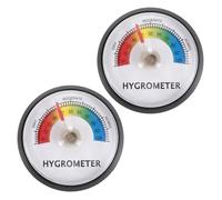 TOYANDONA 2pcs Reptile Hygrometer Humidity Meter for Turtle and Snake Enclosure, Circular Plastic Design with Accurate Terrarium Control and Universal Compatibility, for Reptile Tank